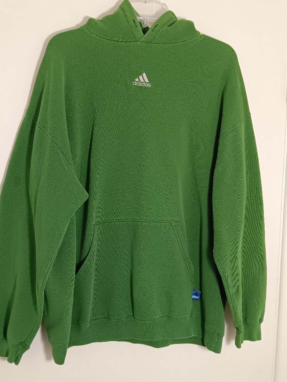 Adidas green hoodie mens medium pullover sweatshirt athletic casual street wear